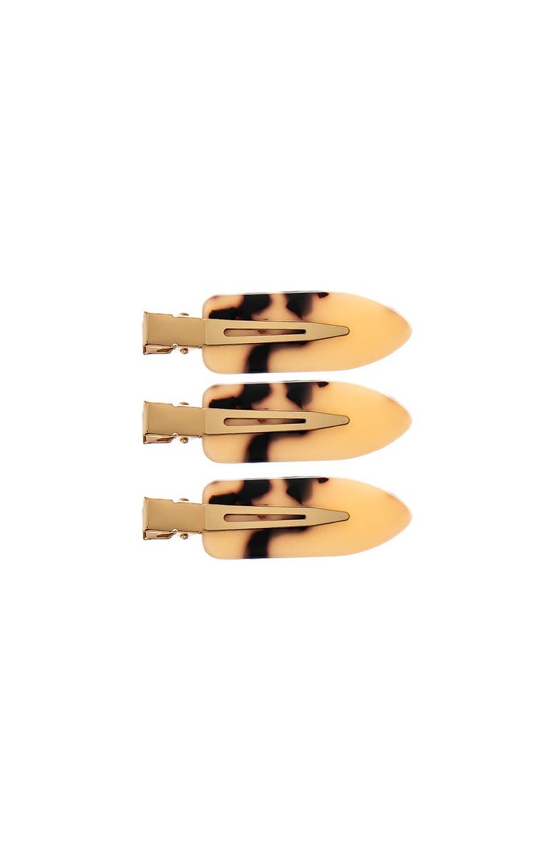 BY ADINA EDEN Neutral Tortoise Creaseless Clip Set, Main, color, Tortoise