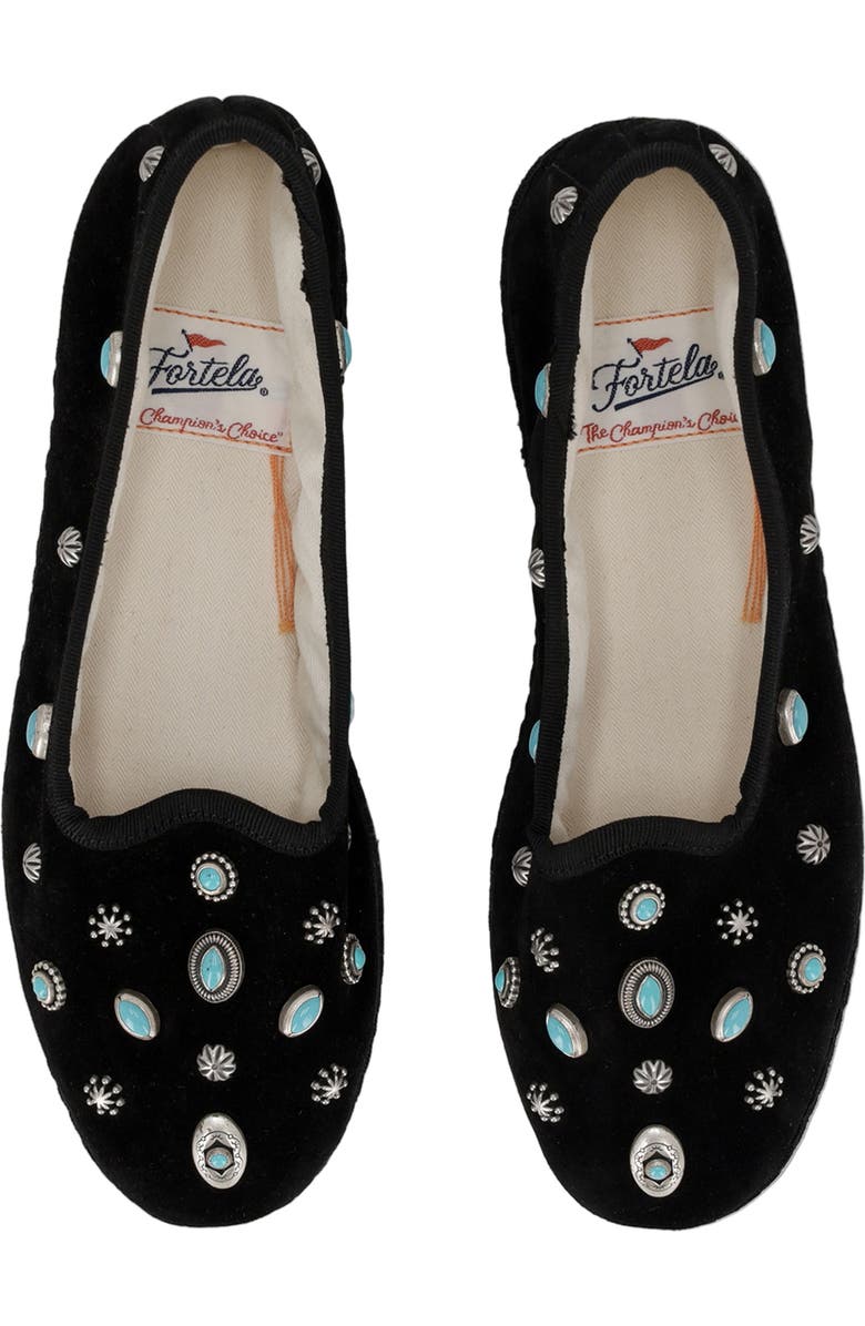 Fortela Frutate Friulane Suede Leather Studs, Alternate, color, Nero