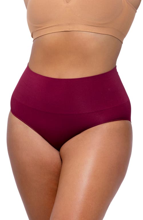 Underoutfit Smoothing At Waist Brief In Burgundy