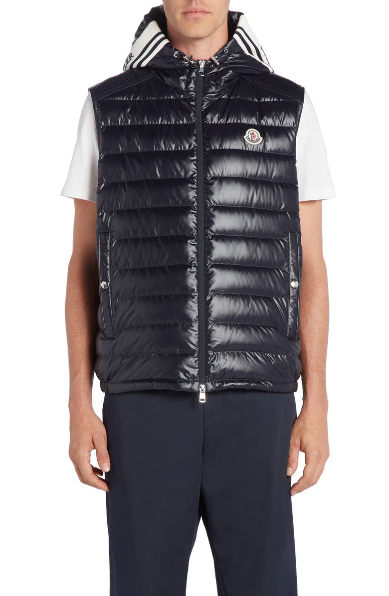 Moncler Clai Hooded Down Vest, Main, color, 
