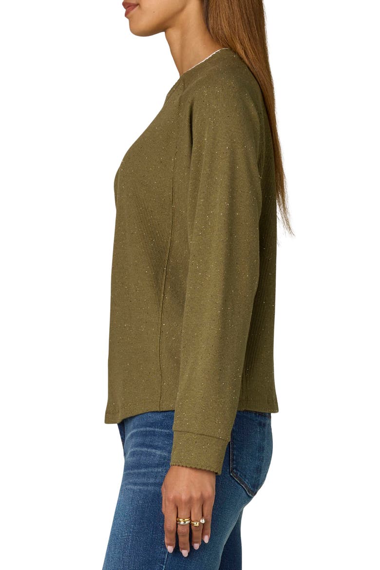 Raglan Sleeve Rib Top, Alternate, color, FOREST MOSS