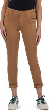 KUT from the Kloth Amy Seamed Mid Rise Crop Slim Jeans
