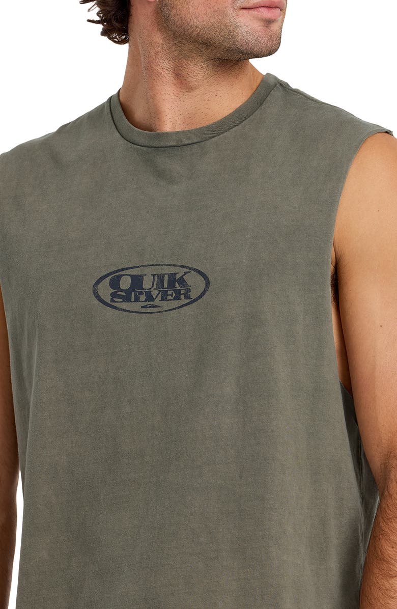 Quiksilver Blends Sleeveless Cotton Graphic T-Shirt, Alternate, color, Grape Leaf