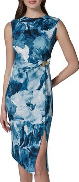 Donna Karan New York Gathered Waist Midi Dress