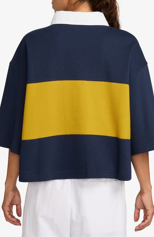 Nike Street Oversized Polo Top In Blue