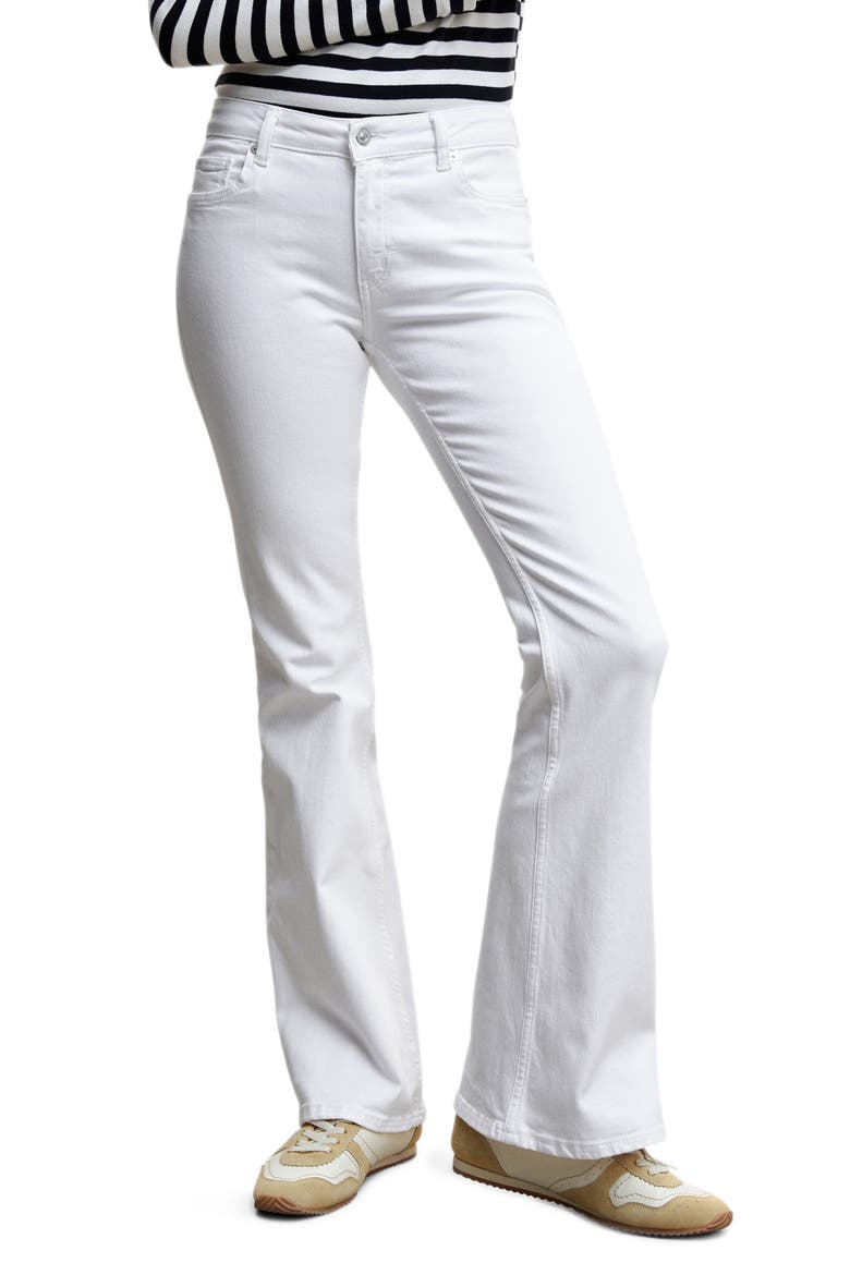 Flare Jeans, Main, color, WHITE
