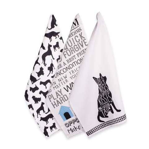 Asst Dog Printed Dishtowel Set/3