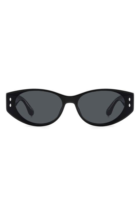 64mm Oversize Oval Sunglasses