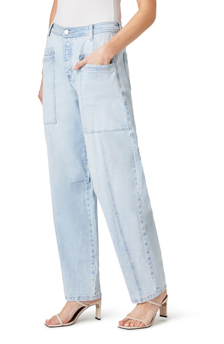 Habitual Seamed High Waist Ankle Barrel Leg Jeans, Alternate, color, 