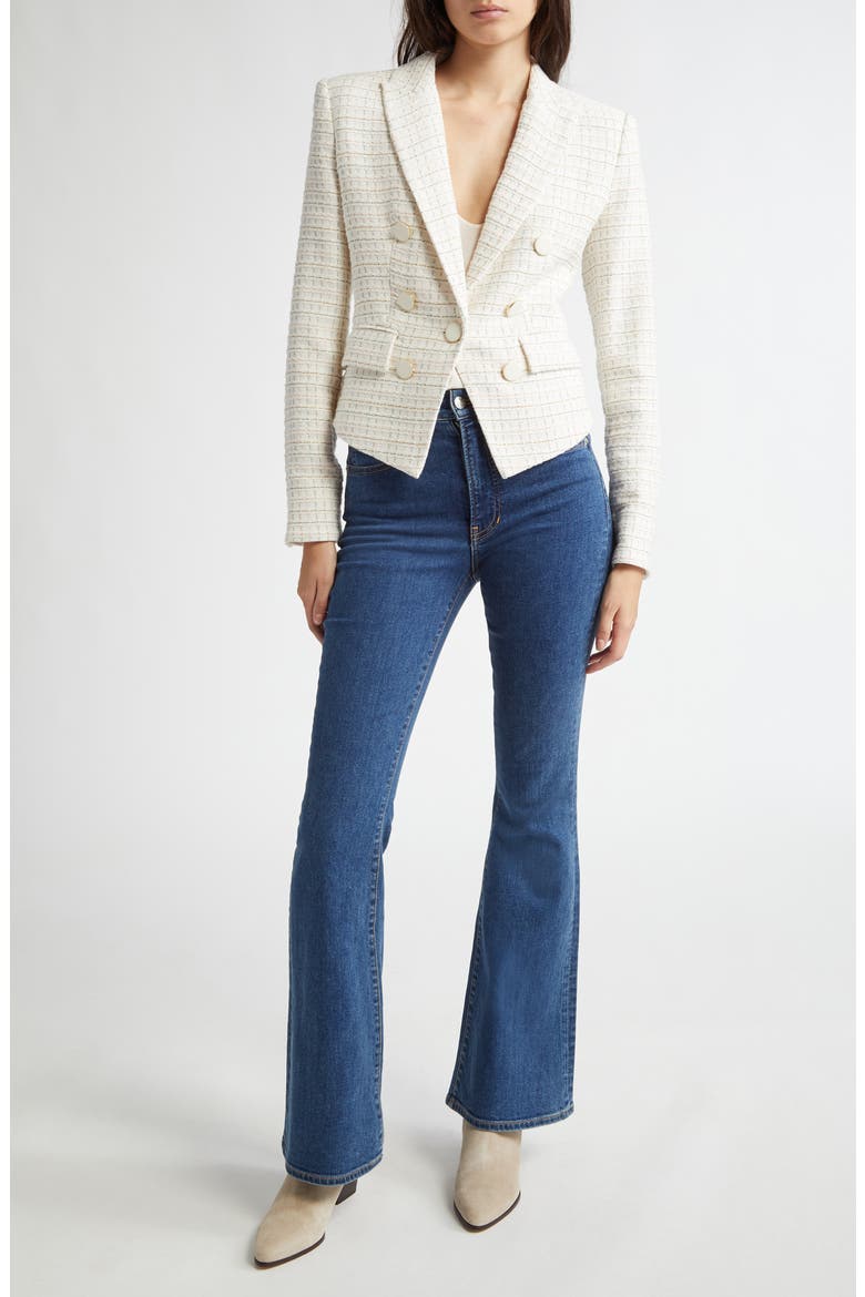 Diego Double Breasted Jacket, Alternate, color, IVORY MULTI