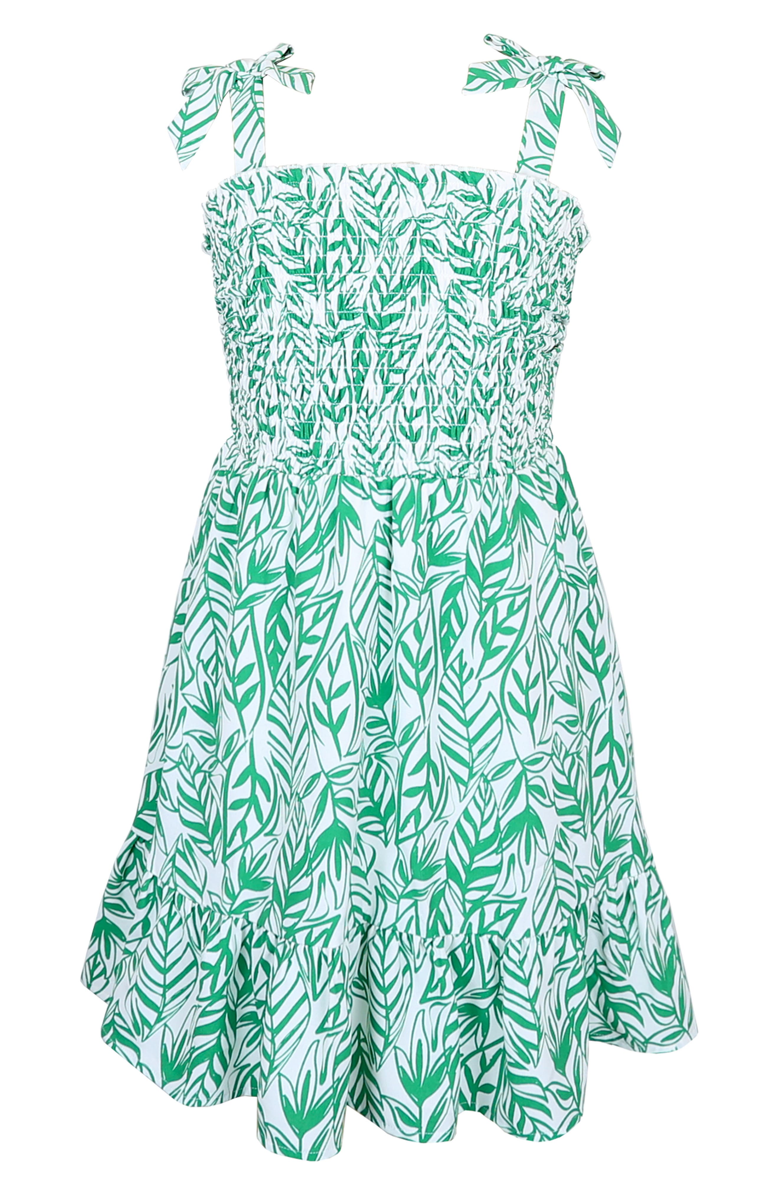 Zunie Kids' Box Strap Smocked Dress