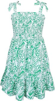 Zunie Kids' Box Strap Smocked Dress