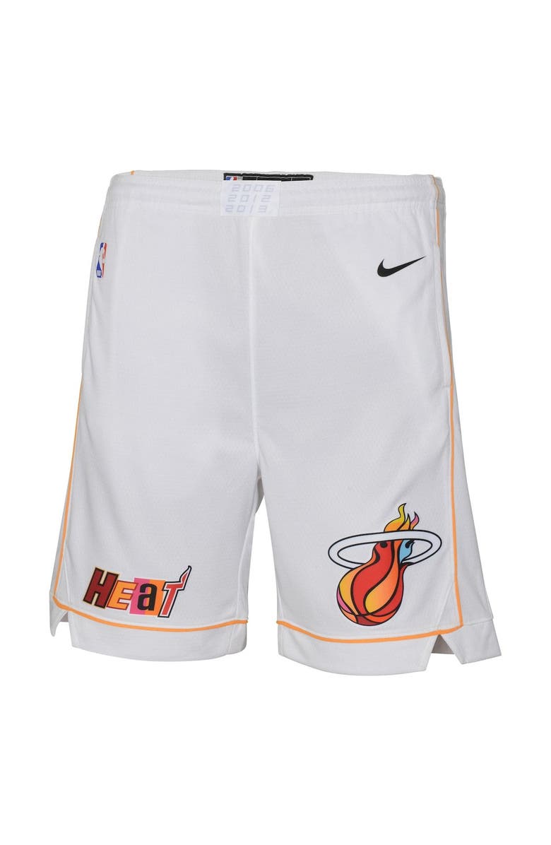 Jordan Brand Youth Jordan Brand White Miami Heat 2022/23 City Edition Swingman Shorts, Alternate, color, 