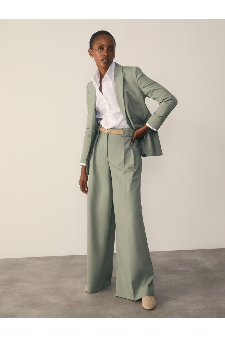 Double-Breasted Blazer, Alternate, color, Green
