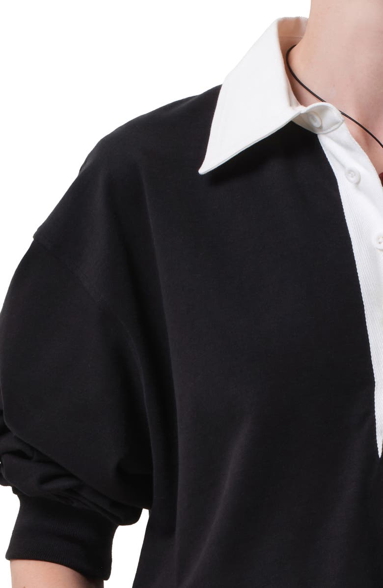 Citizens of Humanity Aris Rugby Shirt, Alternate, color, Black