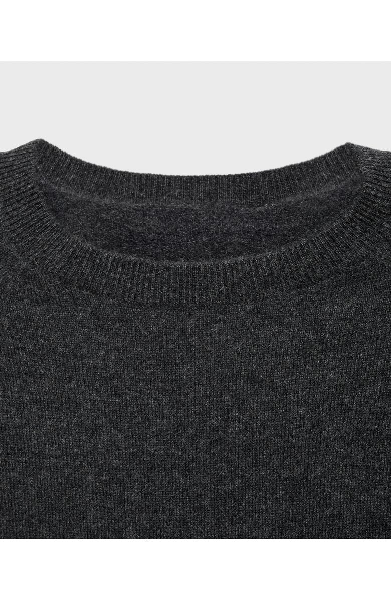 MANGO Crewneck Cashmere Sweater, Alternate, color, Charcoal