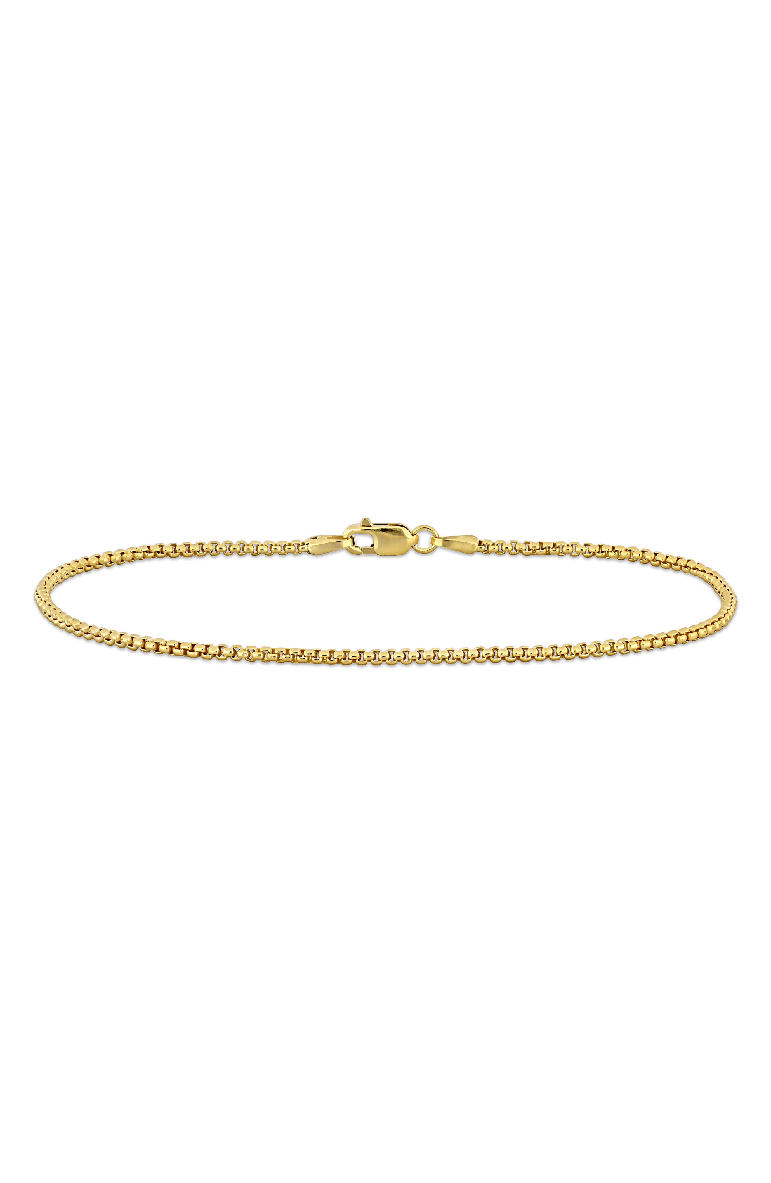 DELMAR Round Box Link Bracelet, 1.60mm