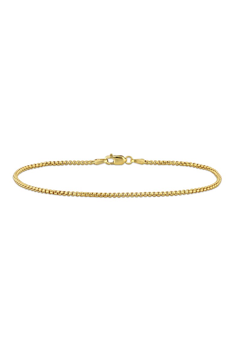 Round Box Link Bracelet, 1.60mm, Main, color, GOLD