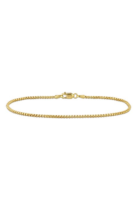 Round Box Link Bracelet, 1.60mm