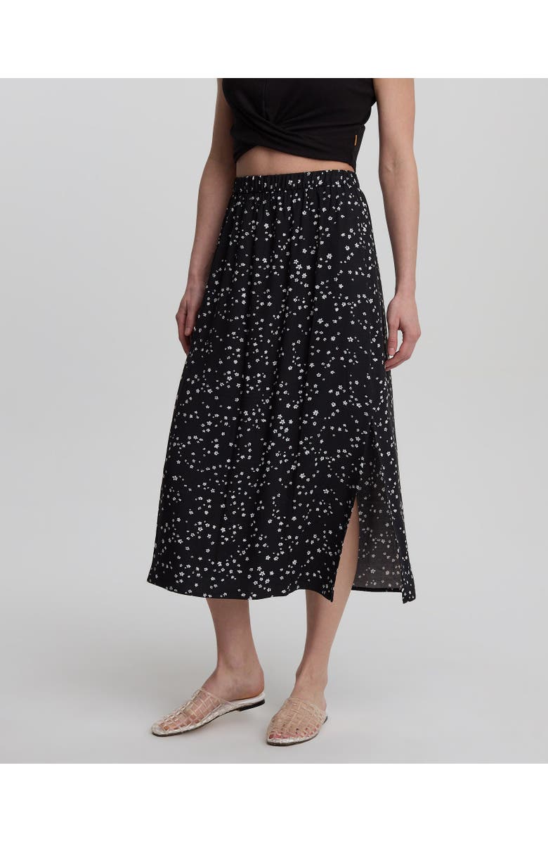 tentree Yaletown Skirt, Main, color, Meteorite Black/Bloom Floral