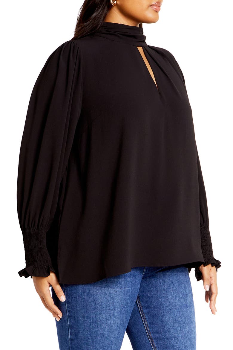 Iris Keyhole Top, Alternate, color, BLACK