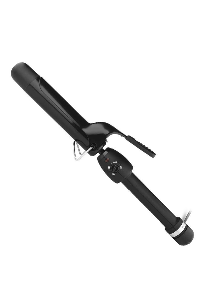 Stay-Temp Black Gold Professional Curling Iron 1.25 Inch, Main, color, BLACK