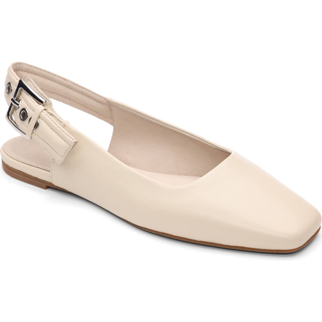 Sanctuary Kitchy Slingback Flat In White