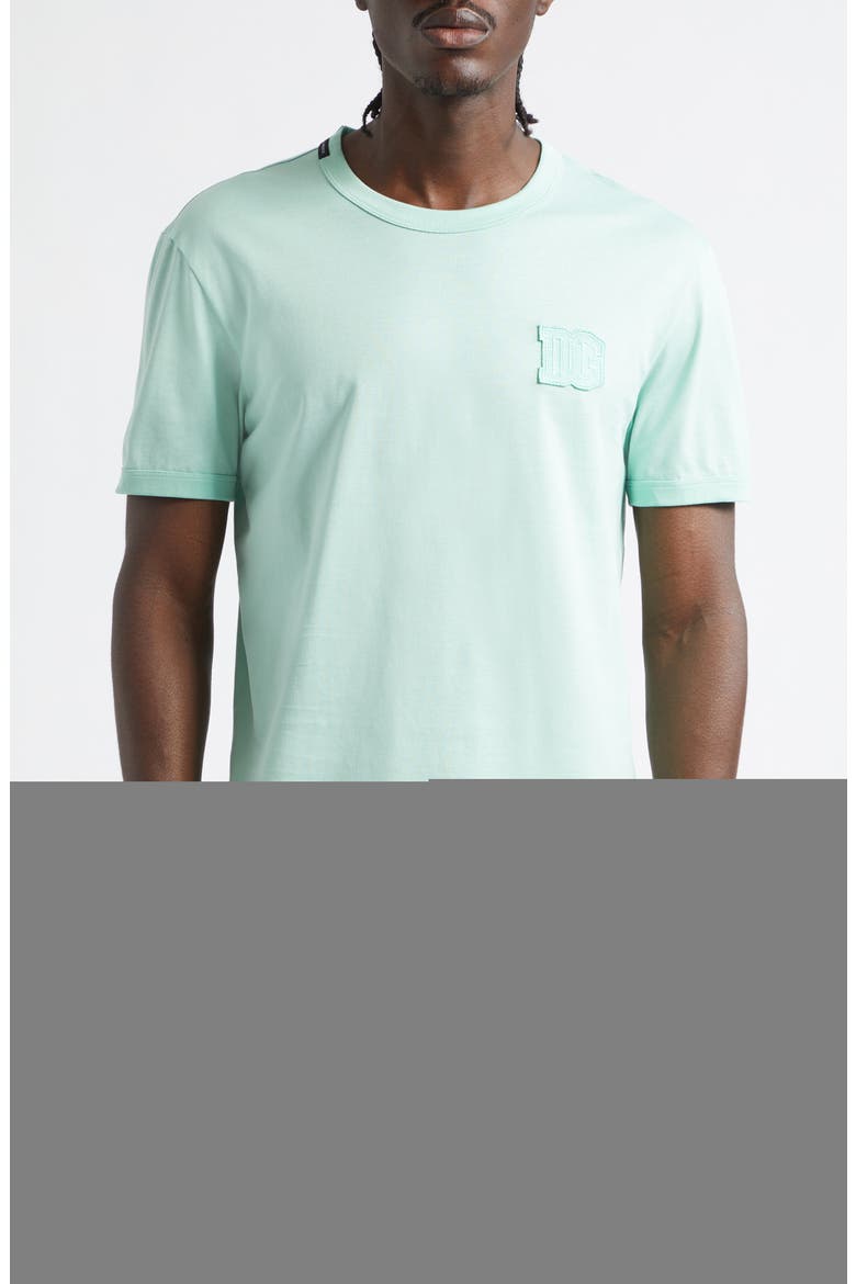 Logo Cotton Jersey T-Shirt, Main, color, V0234 VERDE ACQUA