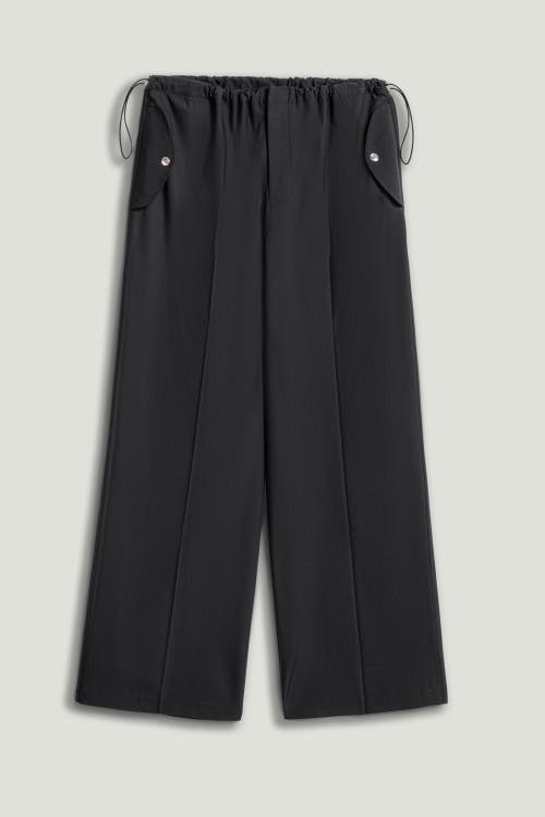 Nocturne Relaxed Drawstring Wide-leg Pants In Brown