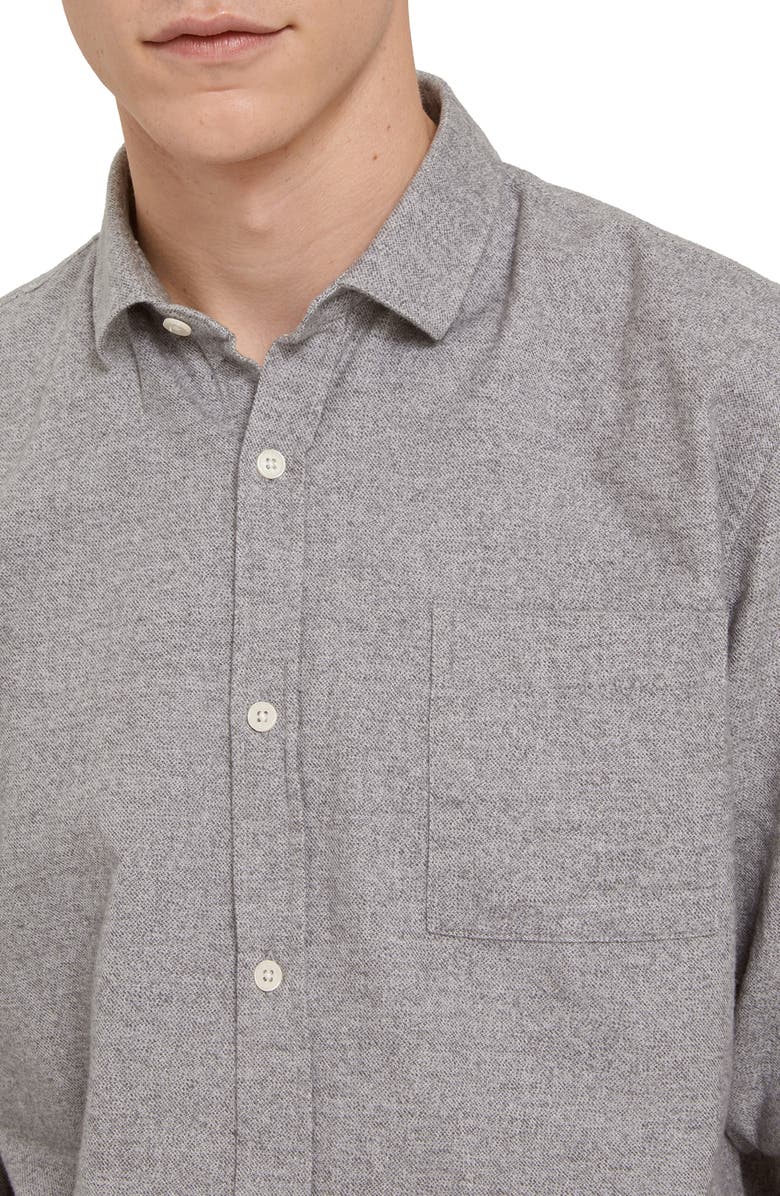 Frank And Oak Marled Button-Up Shirt, Alternate, color, 
