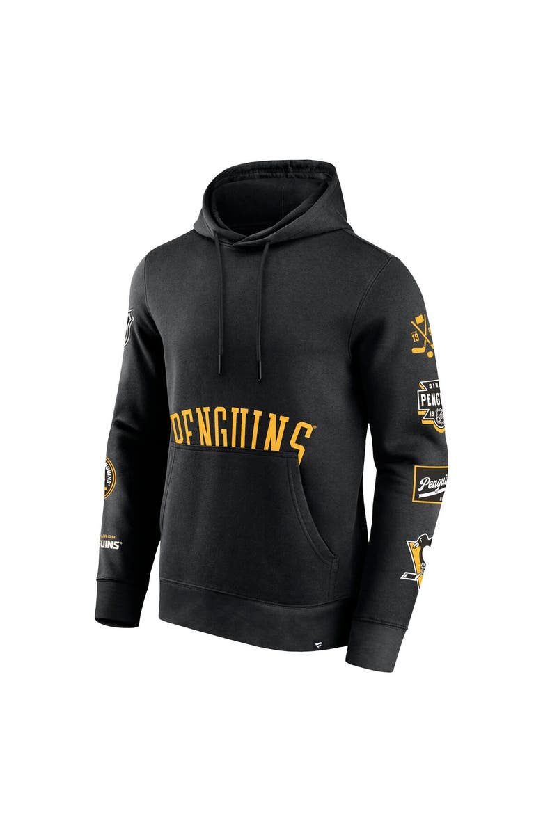 FANATICS Men's Fanatics Branded Black Pittsburgh Penguins Wild Winner Fleece Pullover Hoodie, Alternate, color, Black