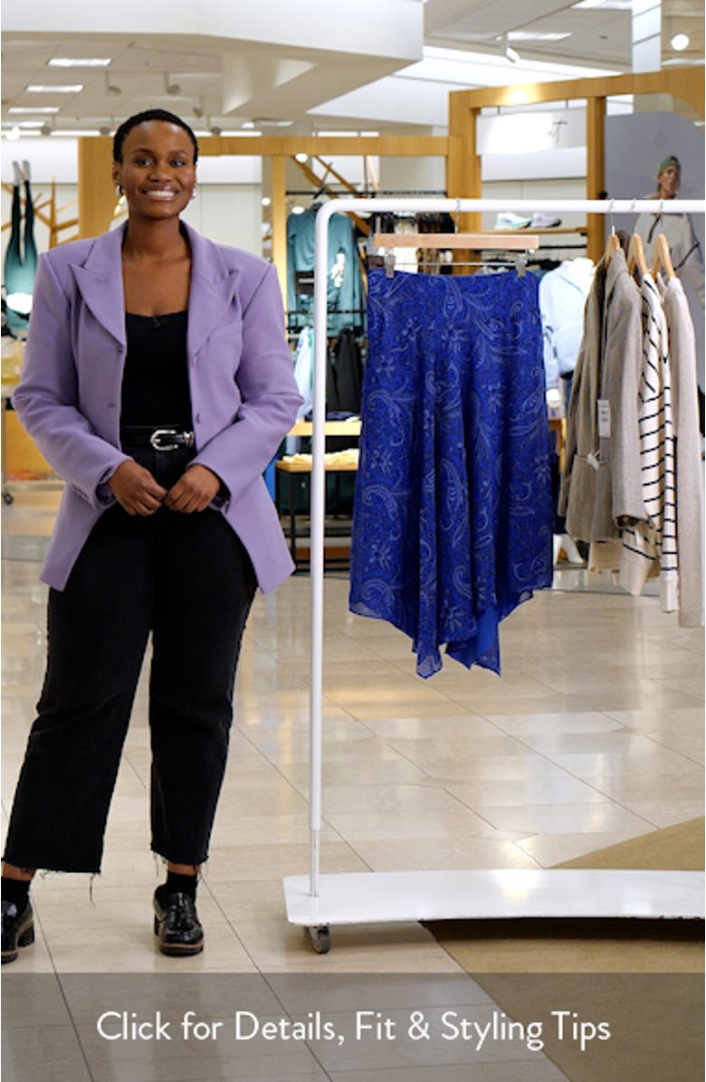 Paisley High Low Midi Skirt, sales video thumbnail