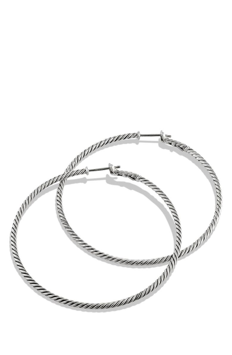 David Yurman 'Cable Classics' Hoop Earrings, Alternate, color, 