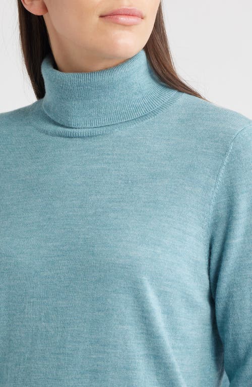 Pendleton Turtleneck Merino Wool Sweater In Blue