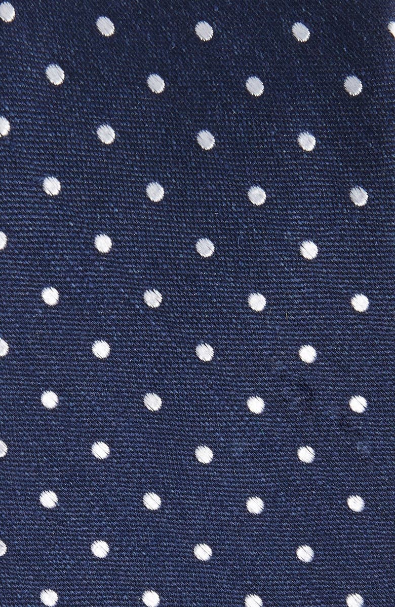 The Tie Bar Dot Silk & Linen Tie, Alternate, color, 
