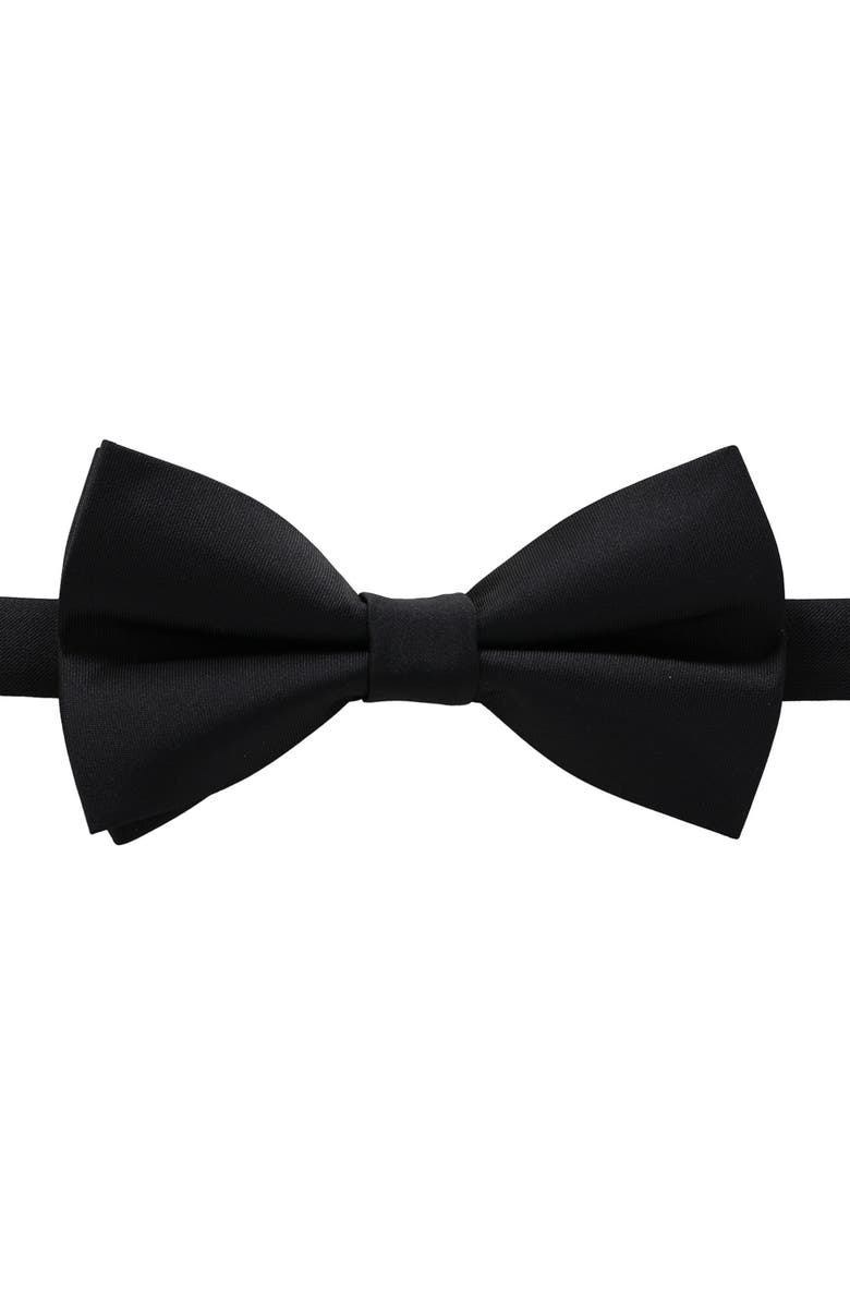 KARL LAGERFELD Satin Pre-Tied Bow Tie, Main, color, Black
