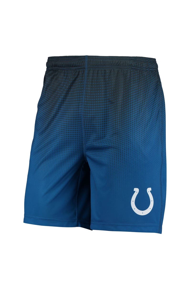 FOCO Men's FOCO Royal/Black Indianapolis Colts Pixel Gradient Training Shorts, Alternate, color,