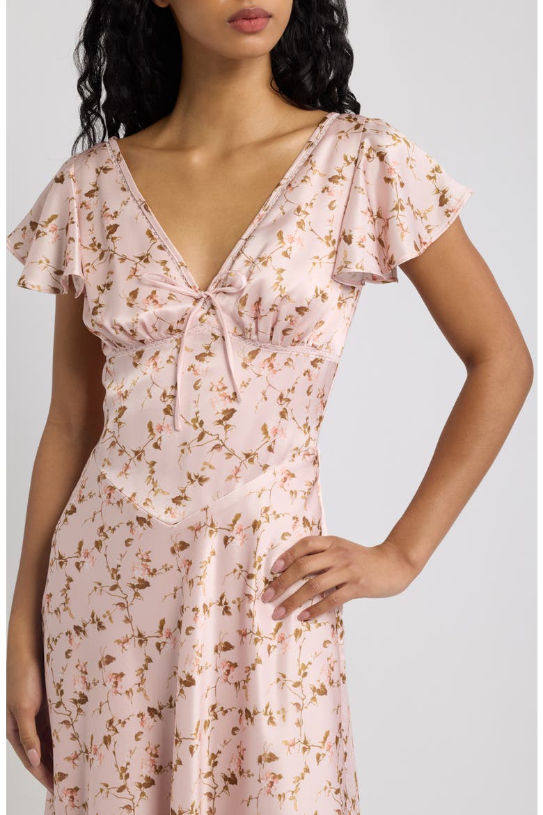 Raye Floral Fit & Flare Dress, Alternate, color, PINK VINTAGE