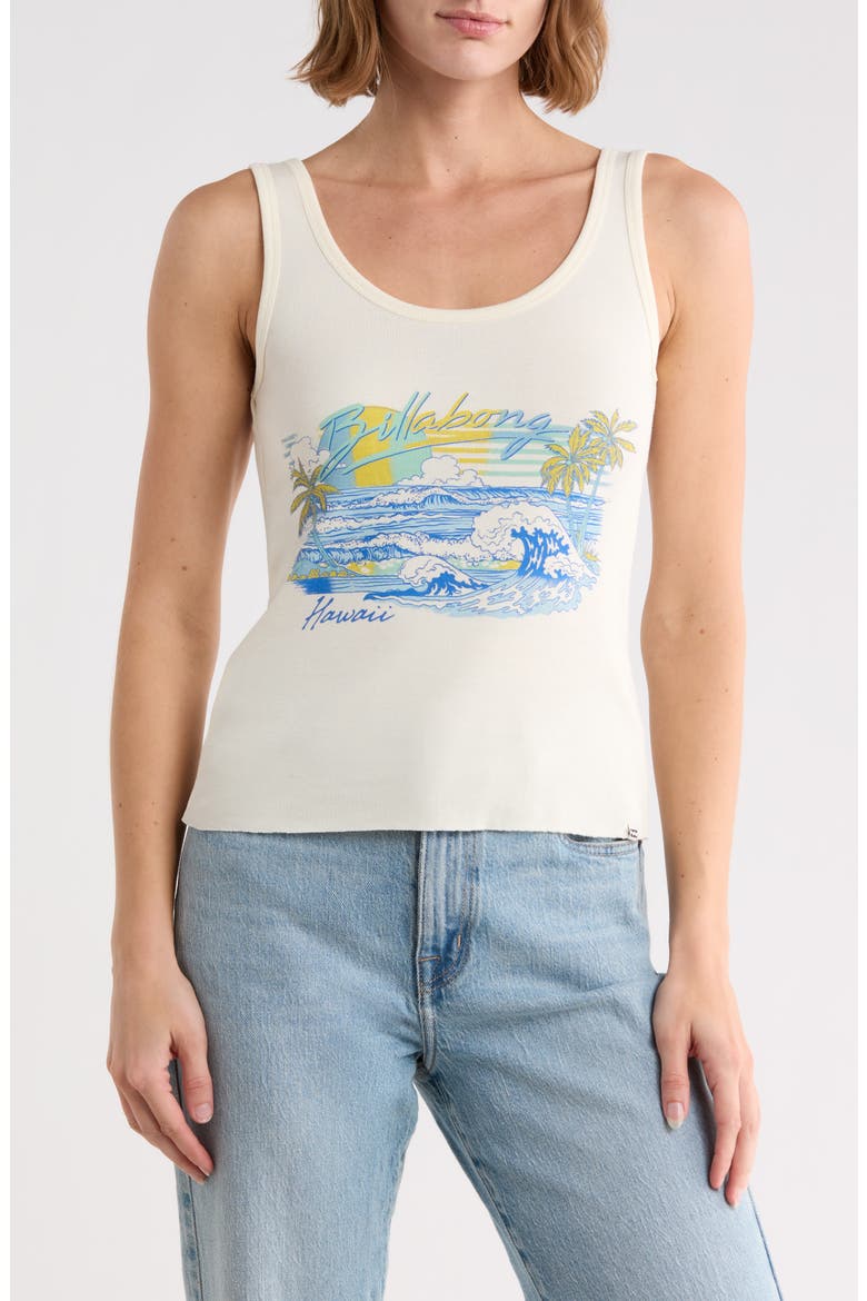 Ocean View Cotton Tank Top, Main, color, NATURAL