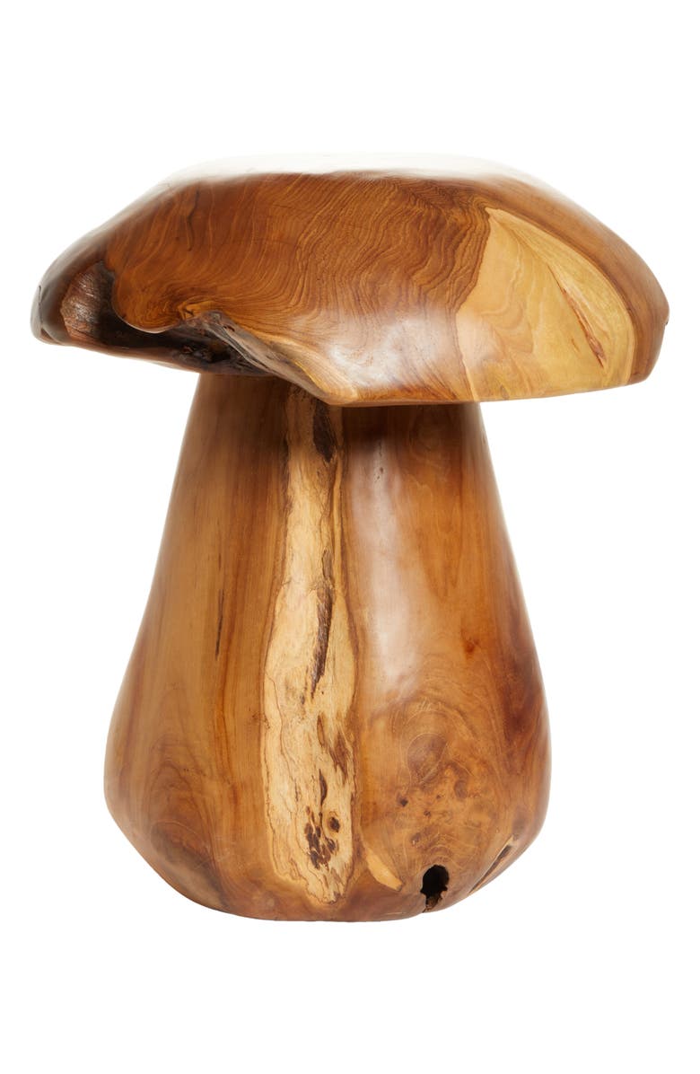 Dauphinette Reclaimed Teak Wood Mushroom Stool, Main, color, 