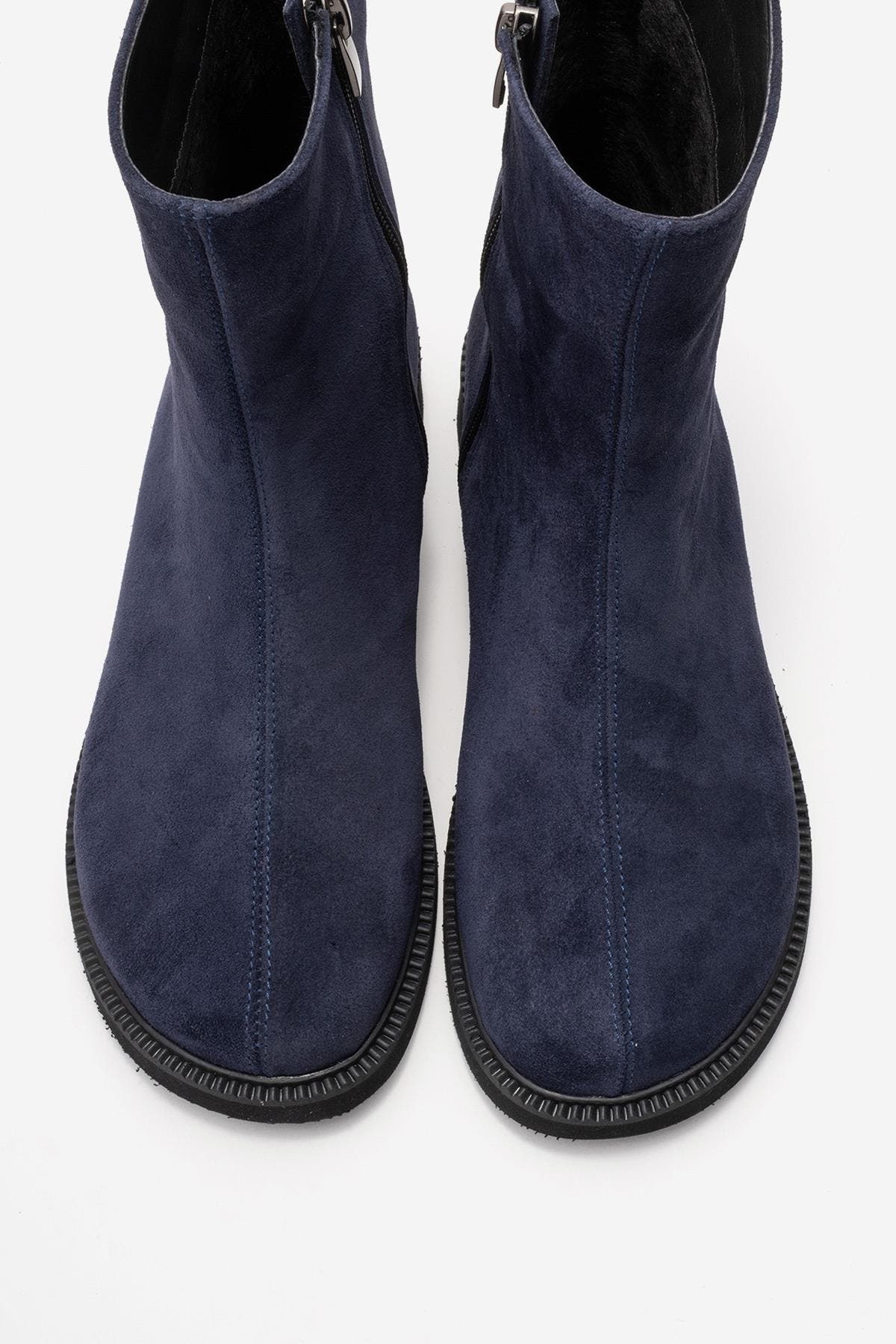 Lucano Leather Ankle Boot, Alternate, color, Navy Suede