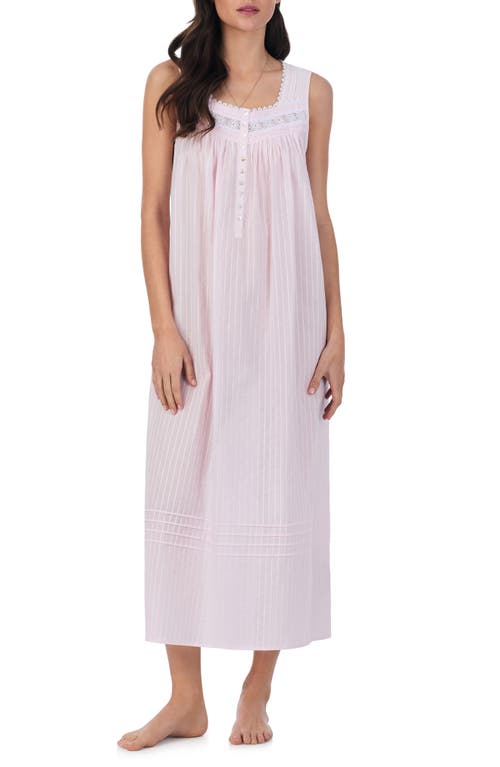 Shop Eileen West Sleeveless Cotton Ballet Nightgown In Blush