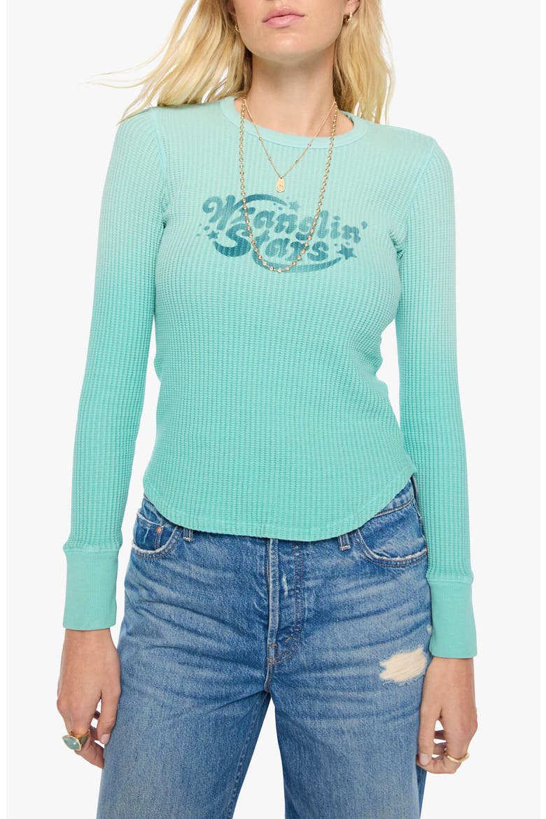 Star Waffle Stitch Stretch Cotton Top, Main, color, WRANGLIN STARS