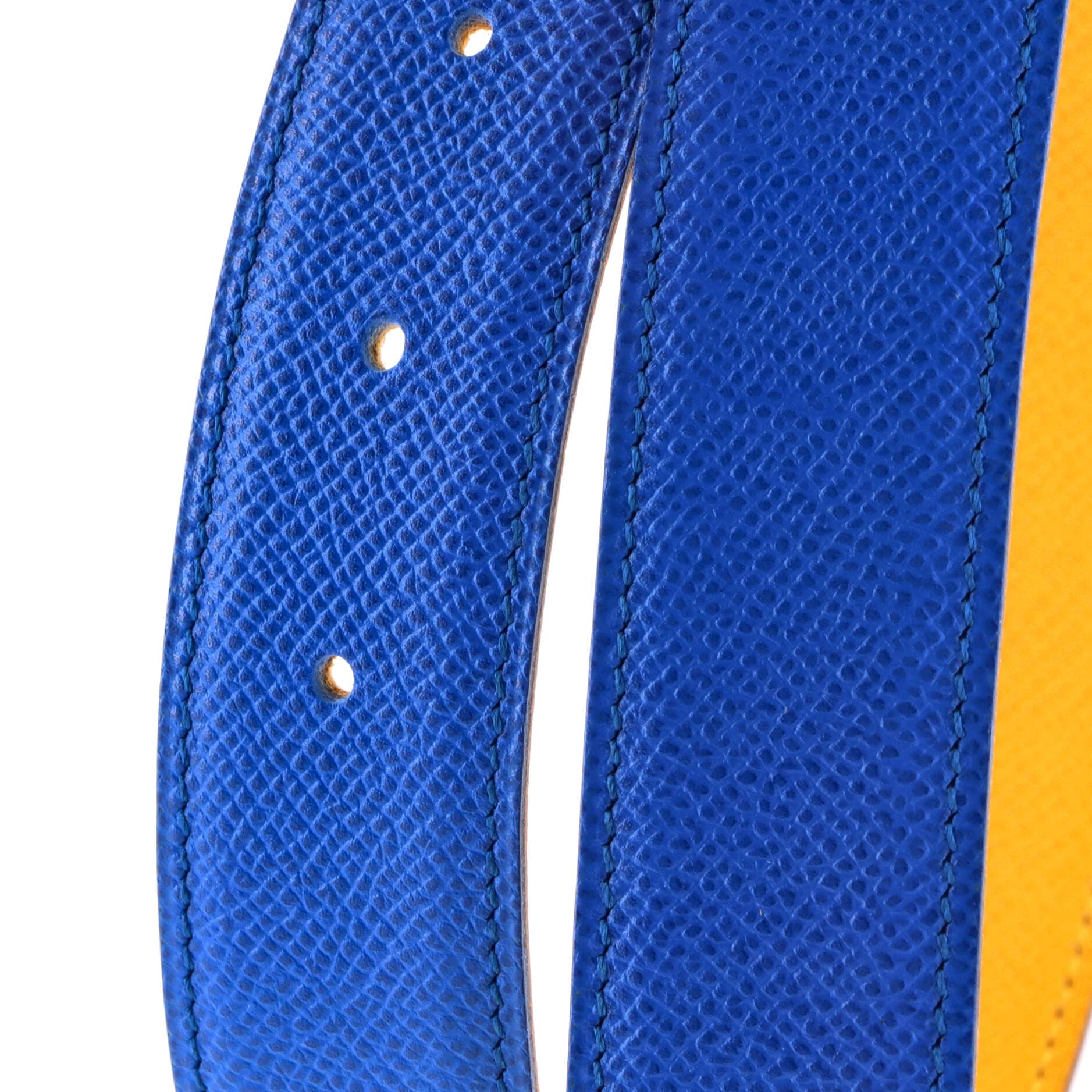 Pre-Owned Hermes Constance Reversible Belt Leather Medium, Alternate, color, Blue
