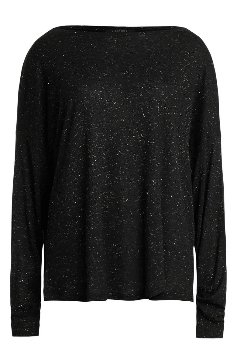 AllSaints Rita Shimmer Knit Top, Alternate, color, 