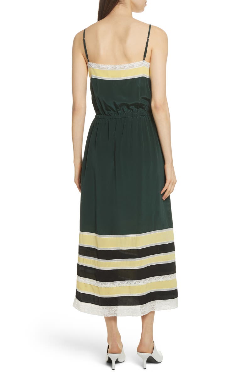 Robert Rodriguez Lace Trim Silk Slipdress, Alternate, color, 