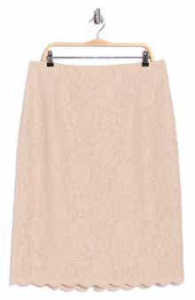 Royal Lace Pencil Skirt