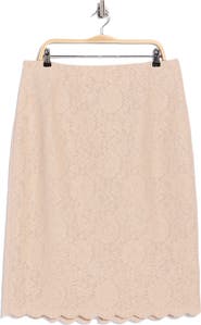 L'AGENCE Royal Lace Pencil Skirt