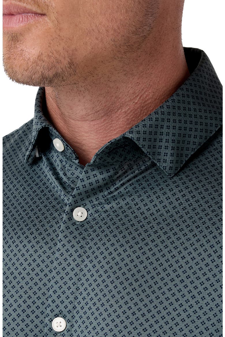 Halyard Trim Fit Clover Performance Button-Up Shirt, Alternate, color, HEMLOCK CLOVER