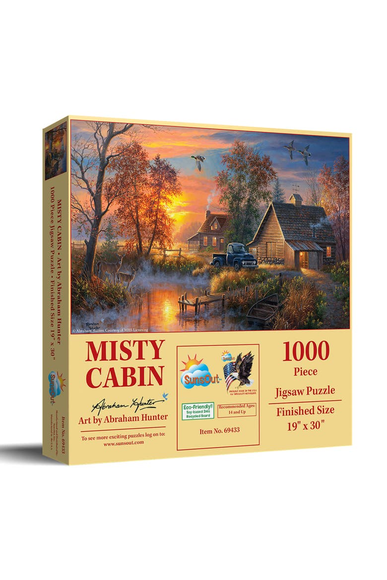 Misty Cabin 1000 piece Jigsaw Puzzle for Adults, Main, color, Multicolor